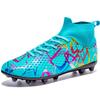 Unisex Football Boots Men's High -top Elastic Socks Mouth Leather Art Lawn Long Nail Football Shoes Children Big Size Football Boots