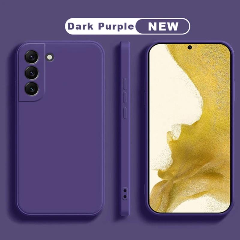 Жидкий силиконовый чехол для телефона для Samsung Galaxy S21 S22 S23 S24 S25 UItra Plus S23 S24 FE легкий красочный мягкий чехол на заднюю панель