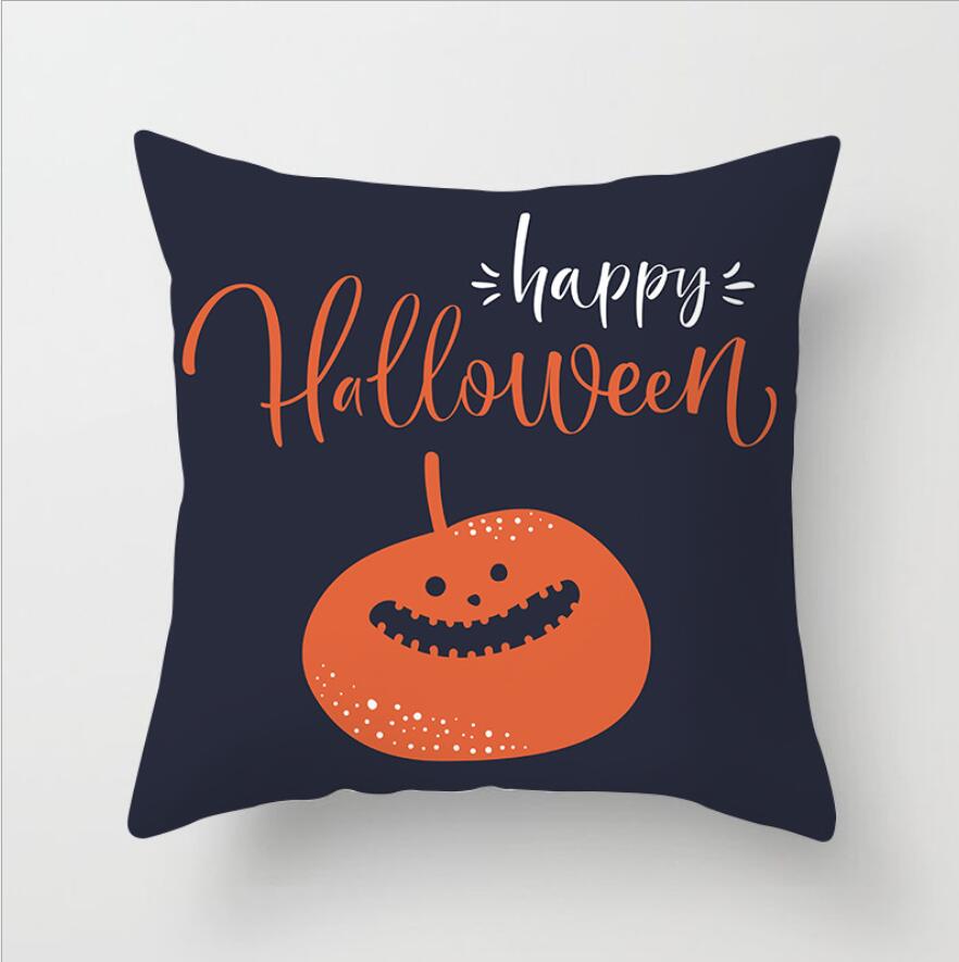 New Style Hello Halloween Print Pillow Case Polyester Festival Home Decor Fabric Sofa Pillowcase Comfortable Car Cushion Cover