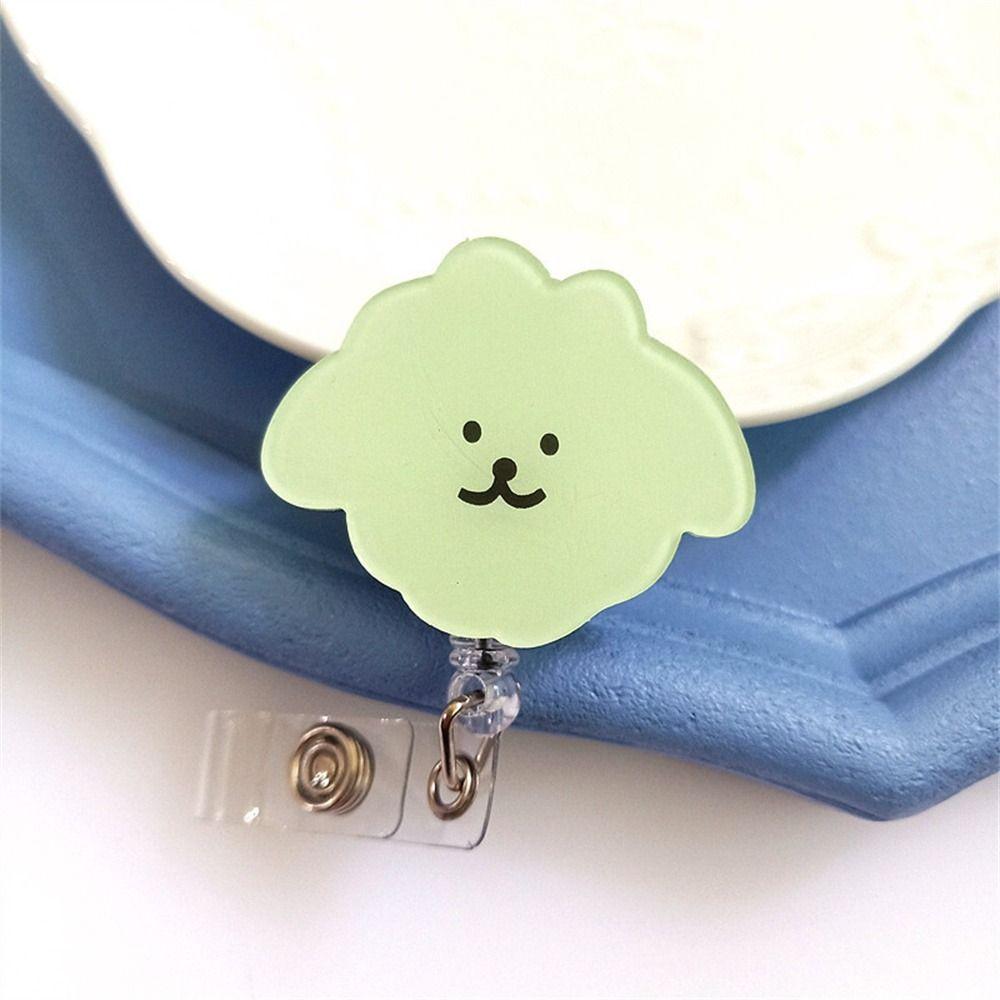 Cartoon Dog Nurse Badge Reel Animals Easy Pull Buckle Cute Retractable Badge Holder Hospital Use