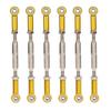 6Pcs 88mm Aluminum Alloy Adjustable Push RodsTurnbuckle Rod Linkage Accessories for RC Car Modelsgolden