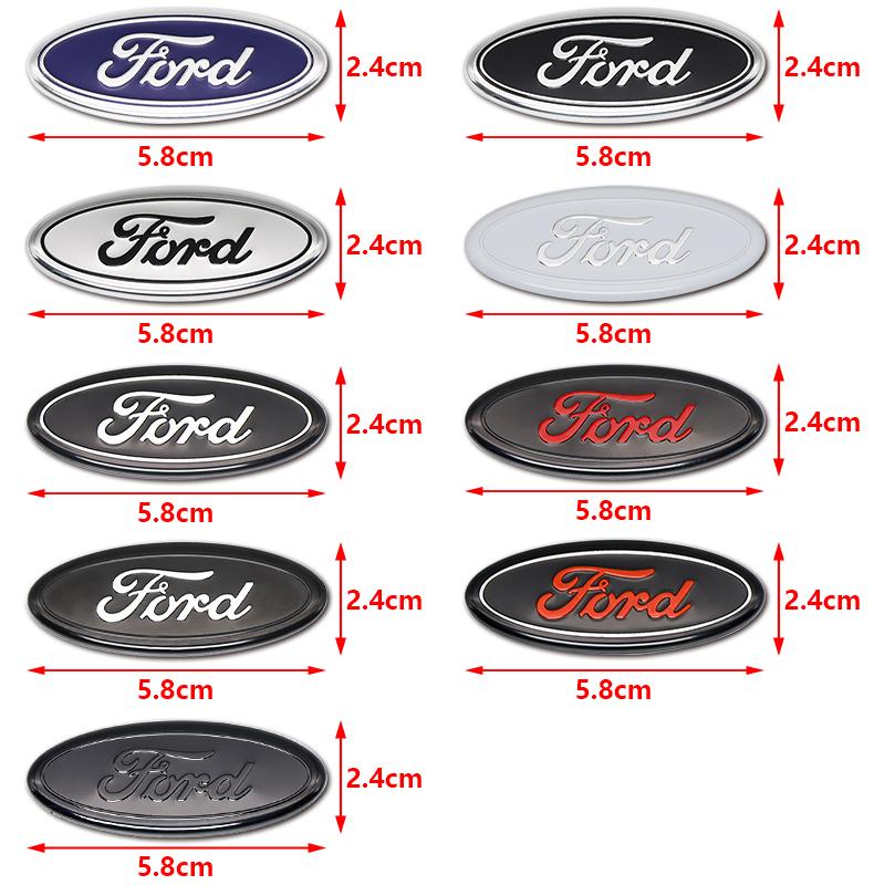 AAANK1 5.8cm Car Steering Wheel Center Badge Logo Sticker Steering Wheel Logo Sticker For Ford Focus 3 MK2 Fiesta MK7 Mondeo MK4 Fusion
