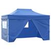 Folding Tent - vidaXL - 3 X 4.5 M - Waterproof - 4 Sidewalls - Blue