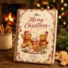 Interactive Holiday Surprise Card DIY Spiral Bound Christmas Gift Book, 5x7 Booklet, Organizer 10 Pages Merry Cards, Gifts for Family, Friends,