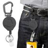 4Pcs Retractable Keychain Spring Mechanism Badge Holder Heavy Duty Easy-pull Buckle Carabiner