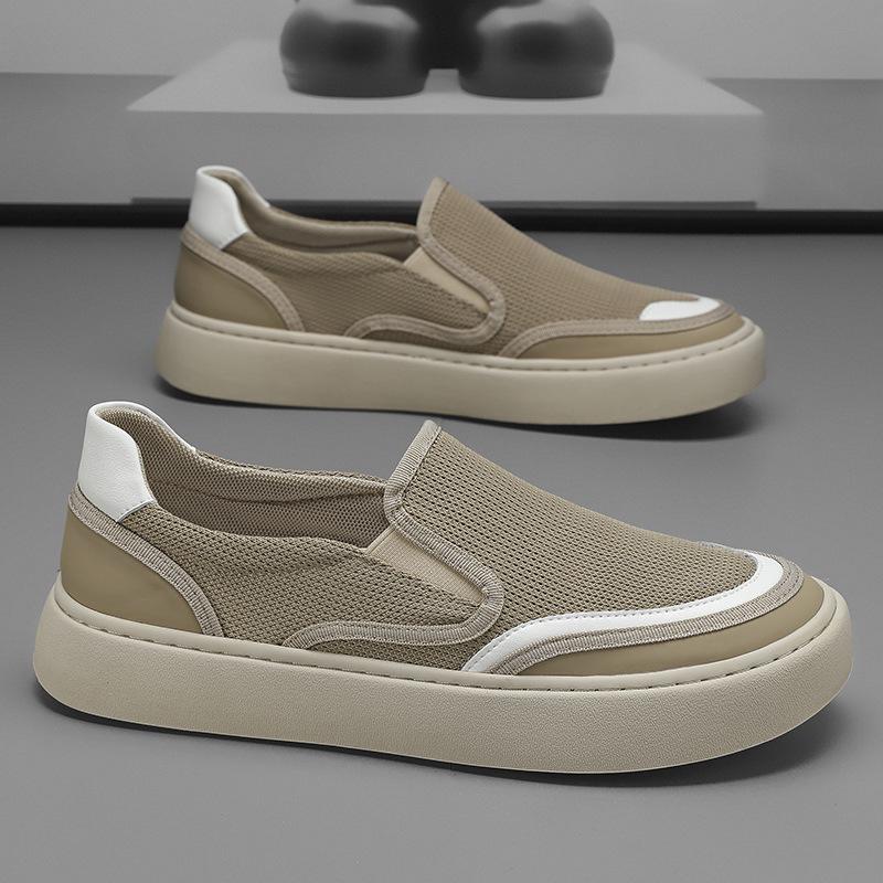 Men's Trendy Thick Sole Breathable Loafers - Summer Canvas Casual Shoes