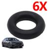 6X For VW Skoda BMW Seat O Ring Rubber Injector Nozzle Holder Seal Kit Leak Off Gasket 059130119 Black Car Replacement Part