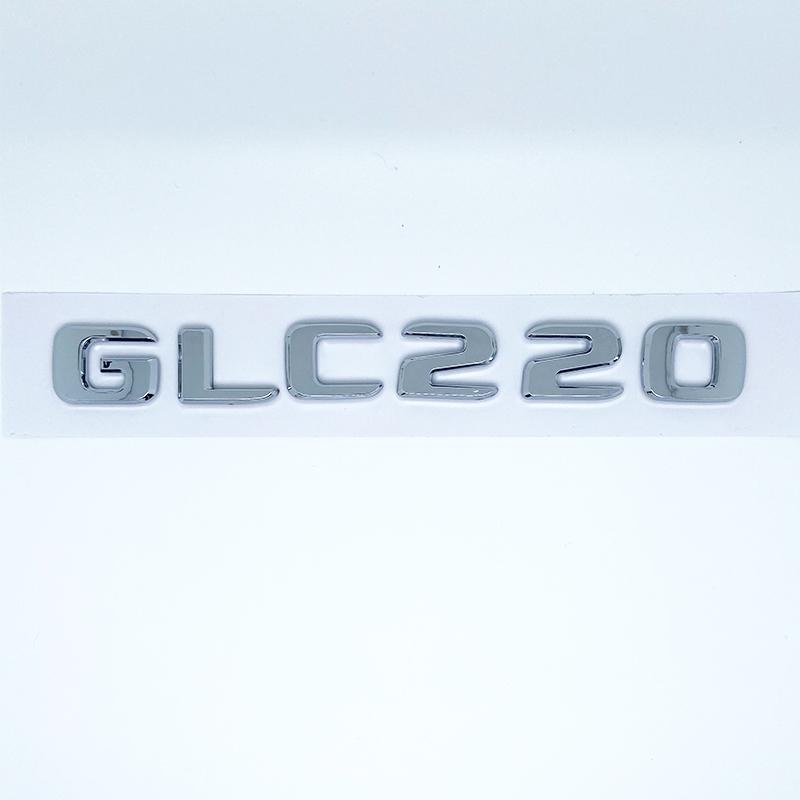HUUML1 3D ABS Chrome Black Letters GLC260 GLC300 GLC350 GLC220d GLC350e 4Matic Emblem for Benz GLC X253 Car Trunk Logo Sticker