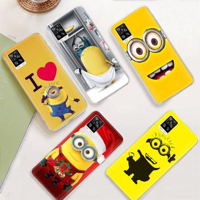 JM33 Желтый Миньон Прозрачный чехол для Samsung A04 A14 A23 M33 M53 Realme 10 9 C35 C55 VIVO Y02 X80 Infinix Hot 30 Note 11 Tecno Spark 8P Pro