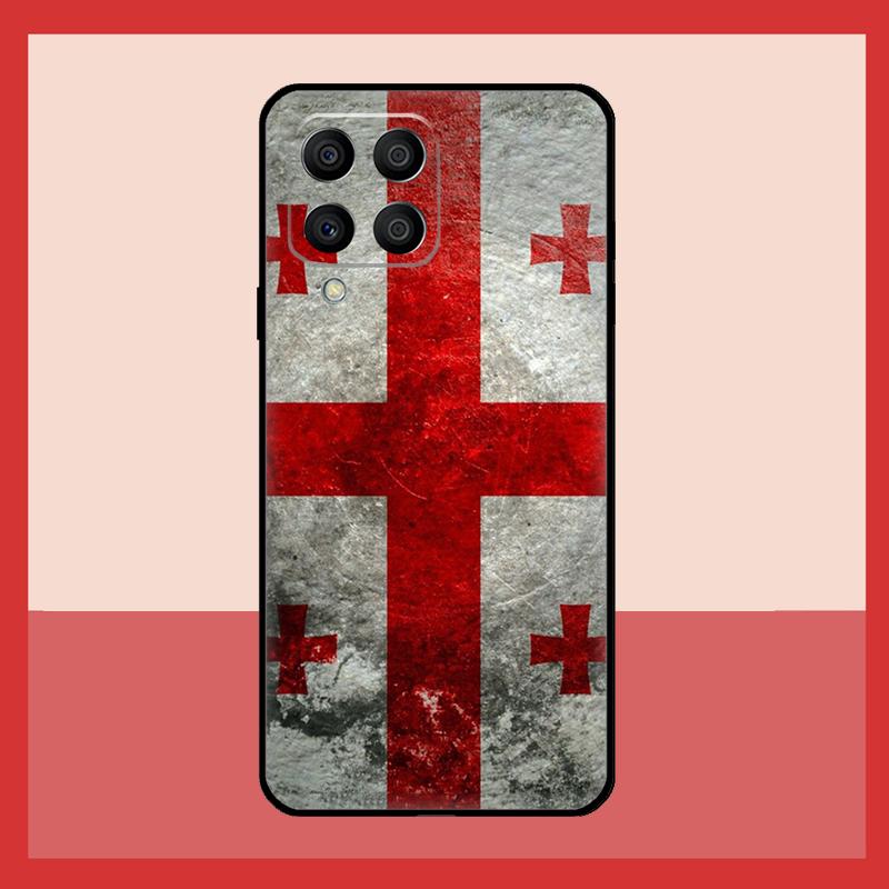 Georgia Grunge Flag Case For Samsung Galaxy M31 M21 M13 M33 M53 M15 M35 M55 M16 M36 M56 M12 M32 M52 M14 M34 M54
