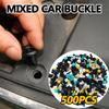 Car Fastener Clips 500Pcs Mixed Car Fastener Universal Car Bumper Retainer Clips Plastic Push Rivet Door Clips Panel
