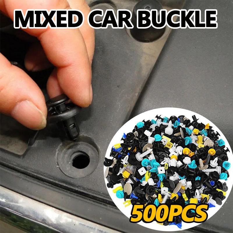 Car Fastener Clips 500Pcs Mixed Car Fastener Universal Car Bumper Retainer Clips Plastic Push Rivet Door Clips Panel