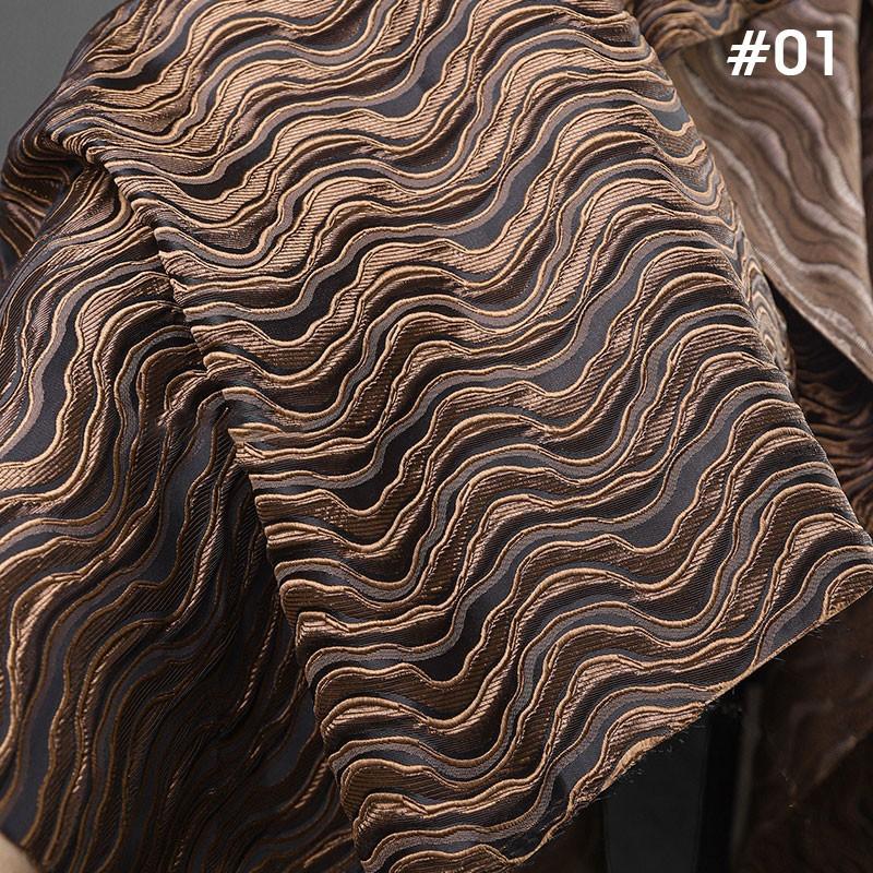 50x150 см Роскошная вышитая ткань Многослойная Волна Неправильный Рельефный Узор Ткань Для шитья своими руками Погонный метр Материал Расходные материалы