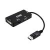 Adaptateur DisplayPort Vers VGA/DVI/HDMI 3 En 1 NANOCABLE 10.16.3301-BK Noir