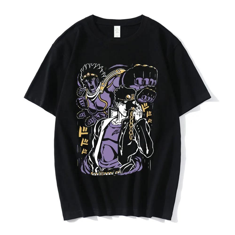 2024 New Anime Jojo Bizarre Adventure Tshirt Unisex Jotaro Star Platinum Unisexga T-shirts Unisex Women Fashion Short Sleeve Casual Tops Unisex