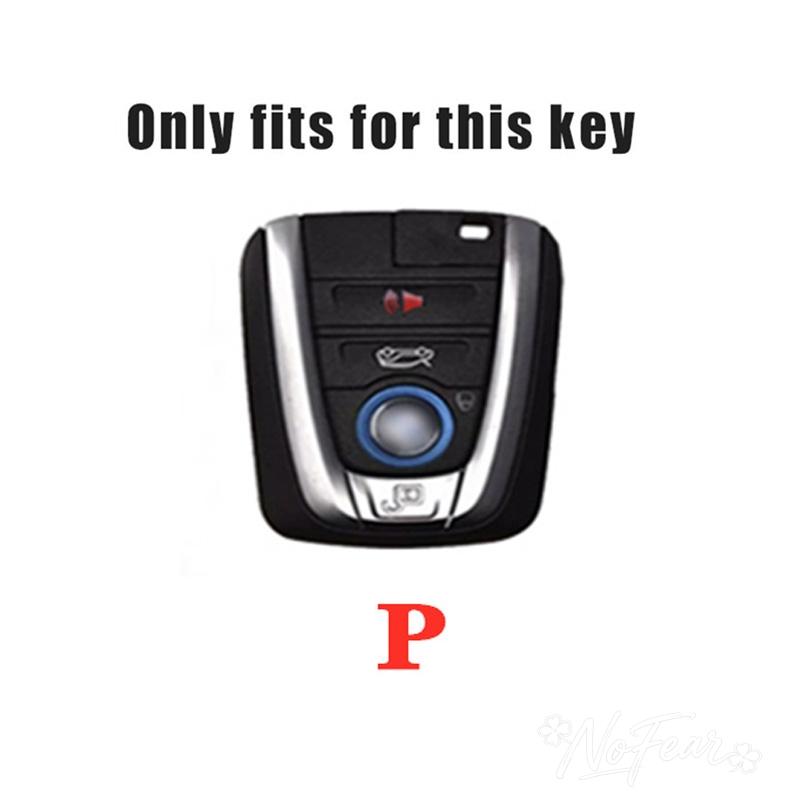 hpxdw5 Leather Car Key Cover Case Zinc Alloy Shell Bag For BMW 1 3 5 Series X1 X3 X4 X5 F10 F15 F16 F20 F30 F18 F25 M3 M4 Car stickers