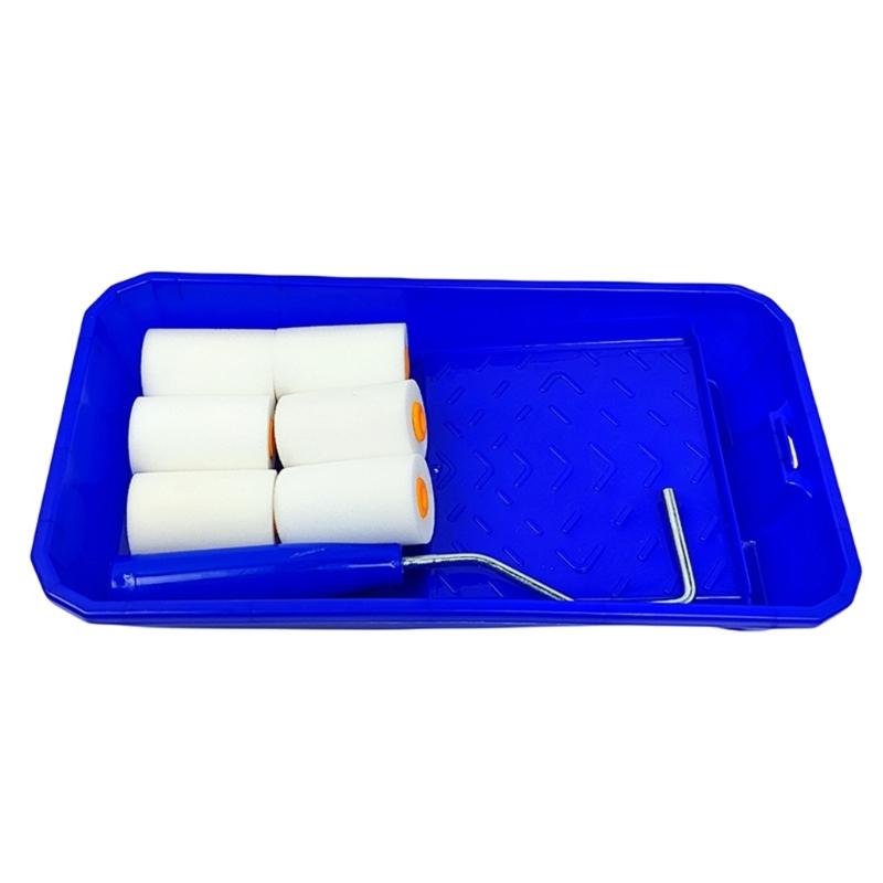 2" Small Foams Paint Paint Roller Brush 2inch Foams Paint Brush Paint Roller with Tray Perfect for Painting Narrow Area