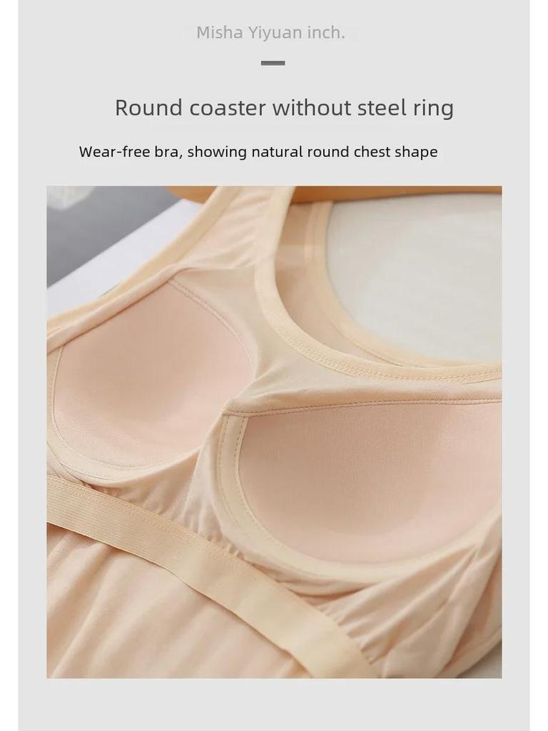 Женская бесшовная спортивная майка с подкладкой - большой размер