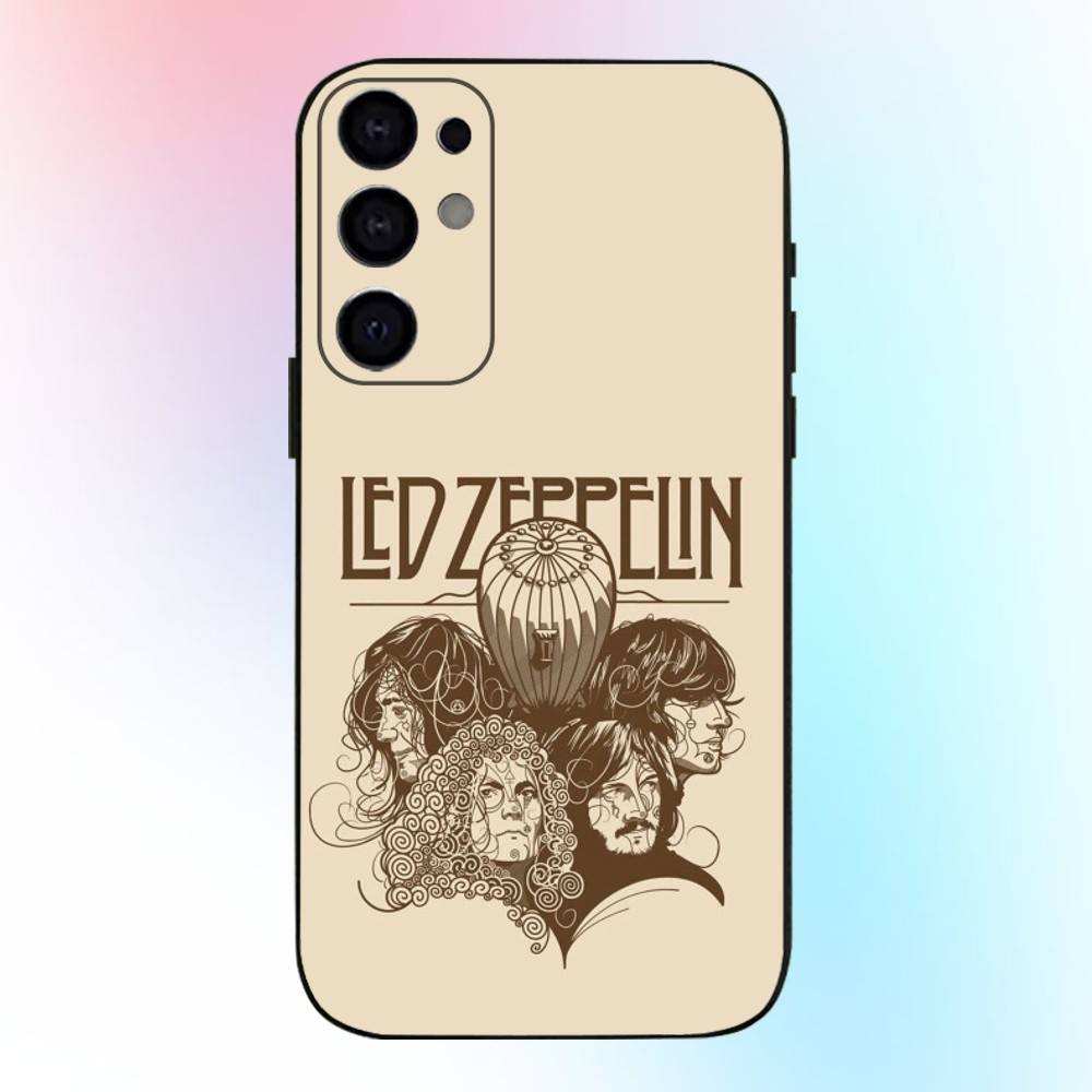 Чехол для телефона Rock L-Led Z-Zeppelin Band для Samsung S25,S24,S21,S22,S23,S30,Ultra,S20,Plus,Fe,Lite,Note,10,9,5G Черный