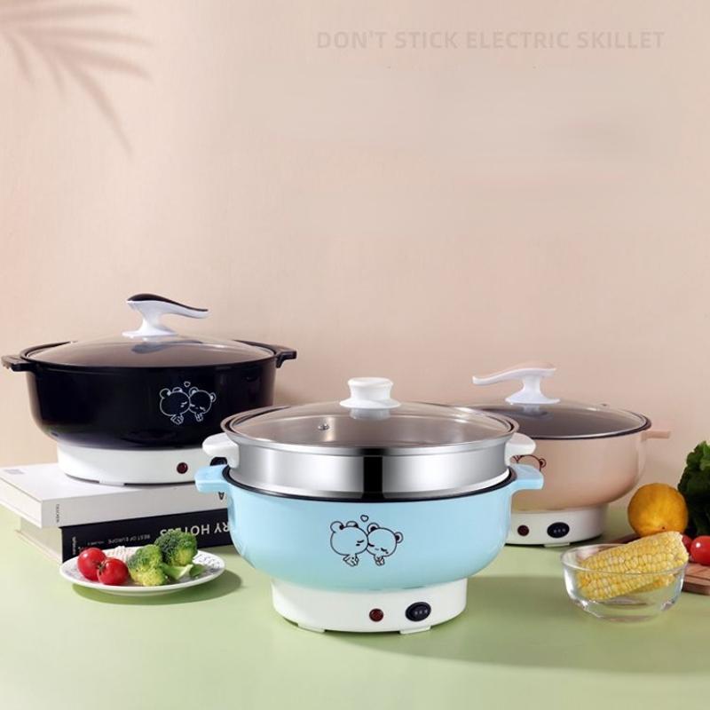 Многофункциональная электрическая сковорода для жарки на пару, маленькая электрическая плита, встроенная электрическая плита, мини-электрическая рисоварка, бытовая