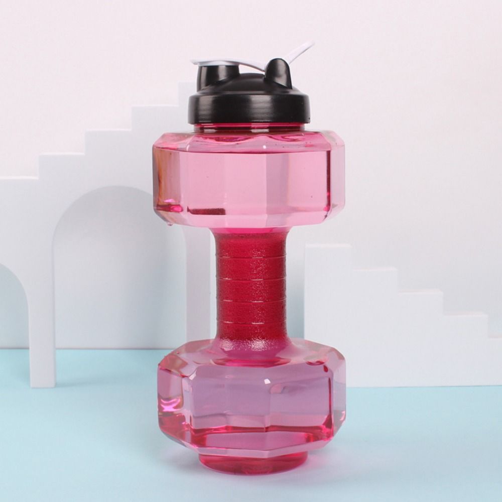 Креативный спортивный чайник в форме гантели, модная бутылка для воды, посуда для питья