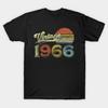 Men Black Print T-shirt Super Large TShirt Vintage 1966 Design 54 Years Old 54th Birthday for No-Cut Transfer Paper Print Cotton Tshirt