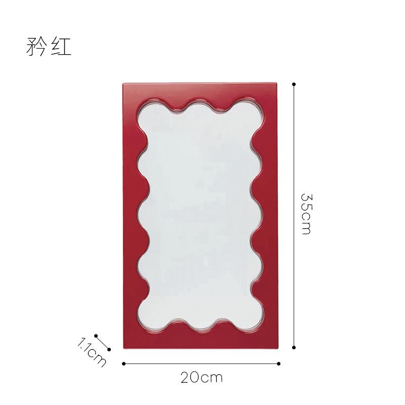 Прямоугольное волнистое настольное зеркало для макияжа в скандинавском стиле, настенное зеркало для ванной, спальни, прихожей