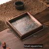 Vintage Wood Crabapple Glass Walnut Snack Storage Box Rectangular Tea Tray Dried Fruit Dim Sum Tray Household Tray