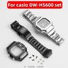 Набор корпуса с металлическим безелем и браслетом для Casio G-Shock DW-H5600 | Серебряные/Золотые/Черные аксессуары для модернизации из нержавеющей стали | Запасные части для переделки