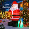 4.9ФТ Светодиодный Надувной Рождественский Декор для Двора Гигантский Дед Мороз Рождественское Украшение Орнамент Праздничные Рождественские Принадлежности Праздничная Игрушка Подарок