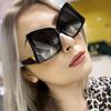 Уникальные солнцезащитные очки-бабочки, большие нестандартные солнцезащитные очки в стиле панк, трендовые солнцезащитные очки в стиле панк с градиентом, женские очки UV400