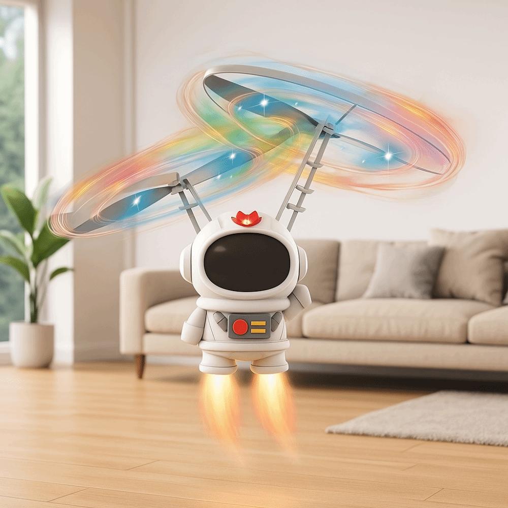 Dual Wings Flying Robot Toy USB Charging Spinning Gyro High-Tech Hand Control Helicopter  Tech Toys