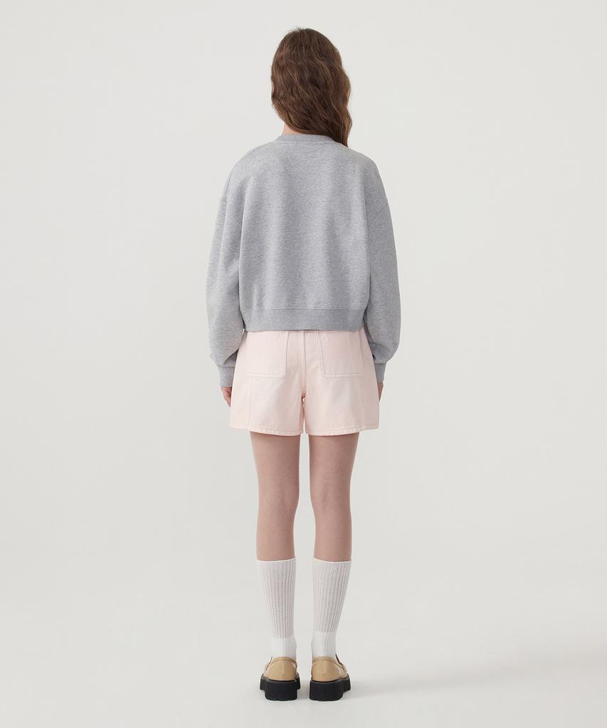 COVERNAT WOMAN Rope Cooper Logo Sweatshirt Melange Gray
