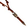Men Punk Jewelry Handmade Necklace Arrow Pendant Choker Leather Chain