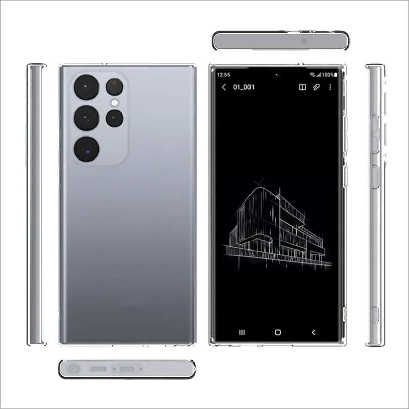 Мягкий силиконовый прозрачный чехол с кристаллами для Samsung Galaxy S23 Ultra S22 S21 Plus A04S A54 A53 Xiaomi Redmi Note 12 11 iPhone 15 14 13 12 11 Pro Max