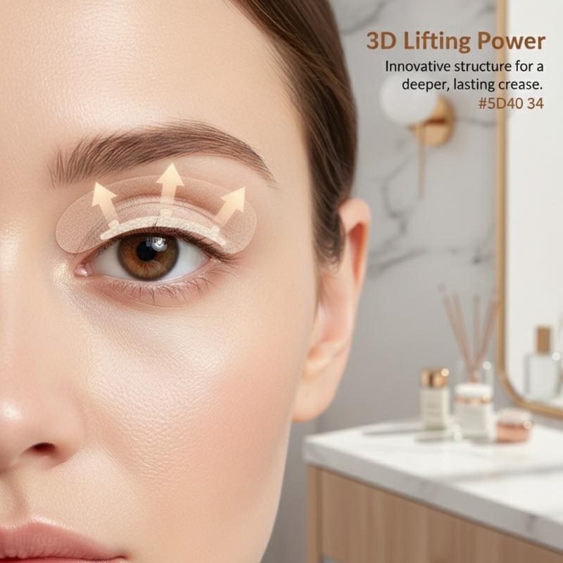 Double Eyelid Tape Mesh Sticker Roll Lace Design Invisible Eye Tool for Monolid Eyelids Natural Lifting Setting for All Day Use