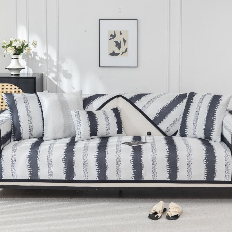 Summer Ice Silk Sofa Cushion  New Mat Non-Slip Ice Cushion Summer Leather Sofa Cover Cover Cloth Towel