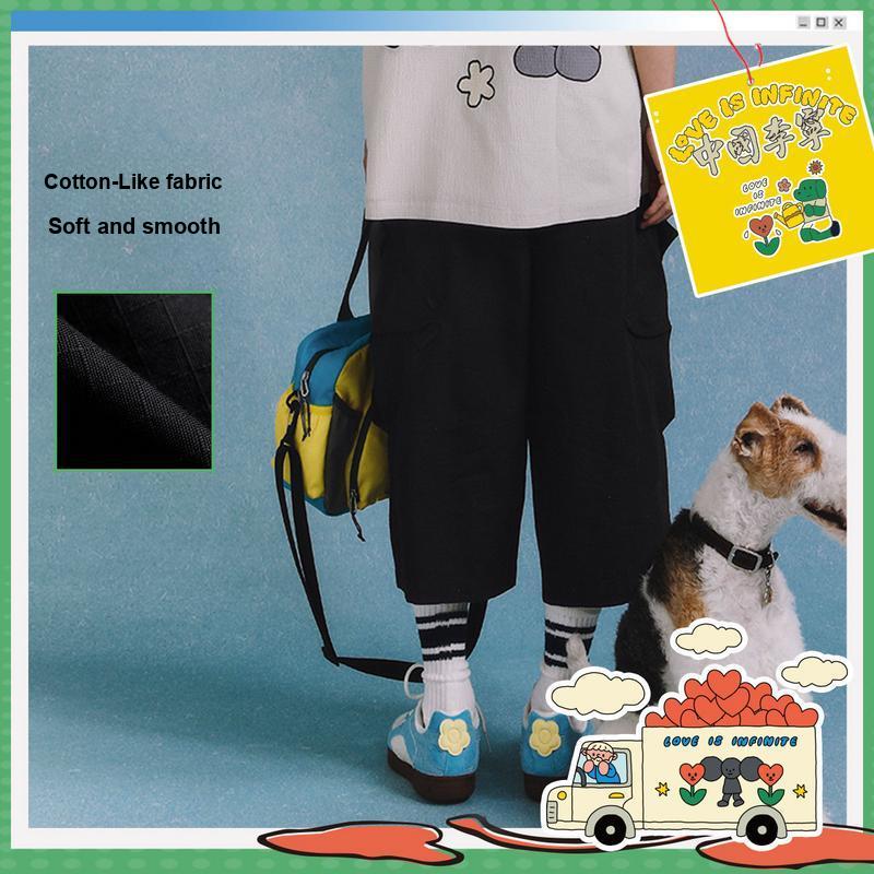 Спортивные минималистичные однотонные повседневные шорты унисекс коллаборации Li Ning X Takashiya, черные AKQV035-2