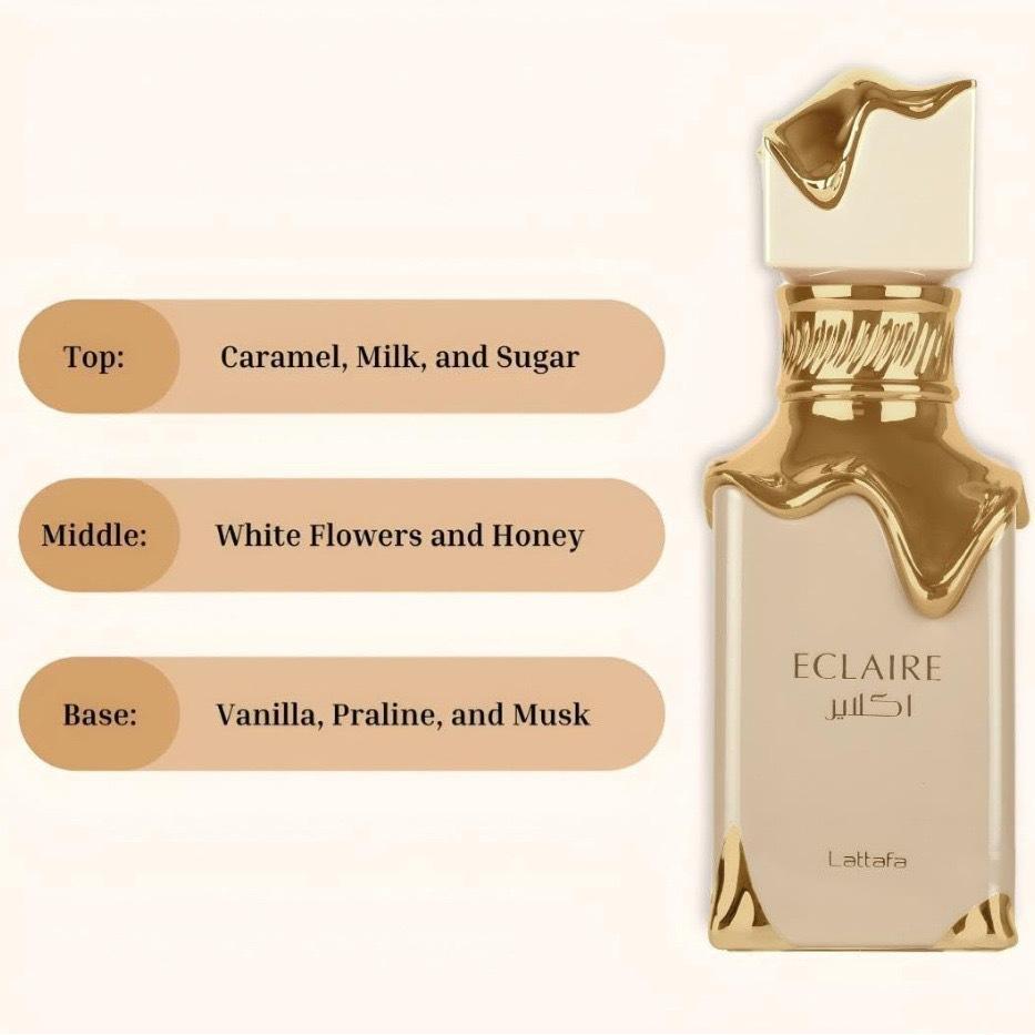 Lattafa Eclaire Eau de Parfum Spray for Women Long-lasting Milky Scent 100ml