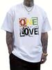 ONE LOVE Men's Fashion T-Shirt - Casual Crew Neck, Short Sleeve, Breathable  Blend, Machine Washable - Perfect for Summer