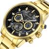 Luxury Men Business Watches Calendar Stainless Steel Quartz Wristwatch Clock Casual Chronograph Relogio Masculino