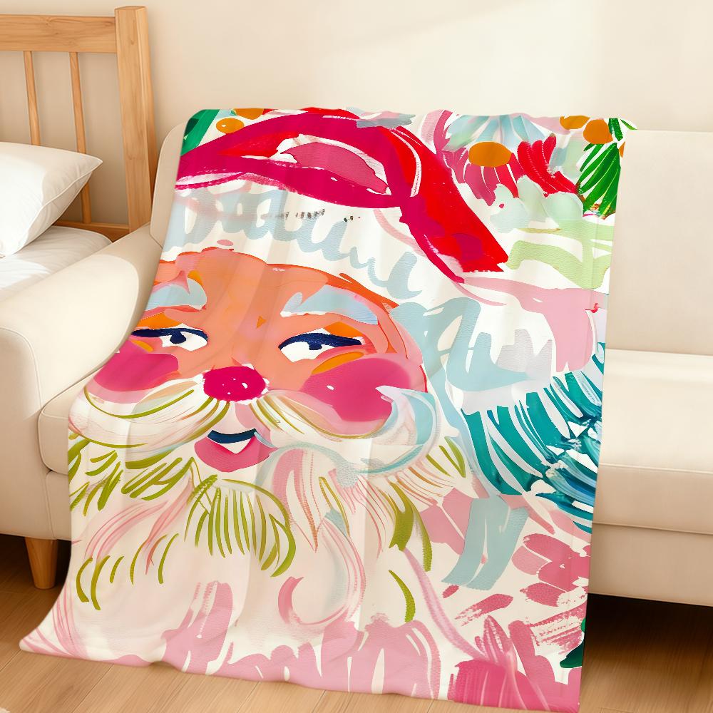 fashion art Preppy Tropical Christmas Flannel soft warm plush blanket sofa living room pet hogar bedroom gift home Car portable