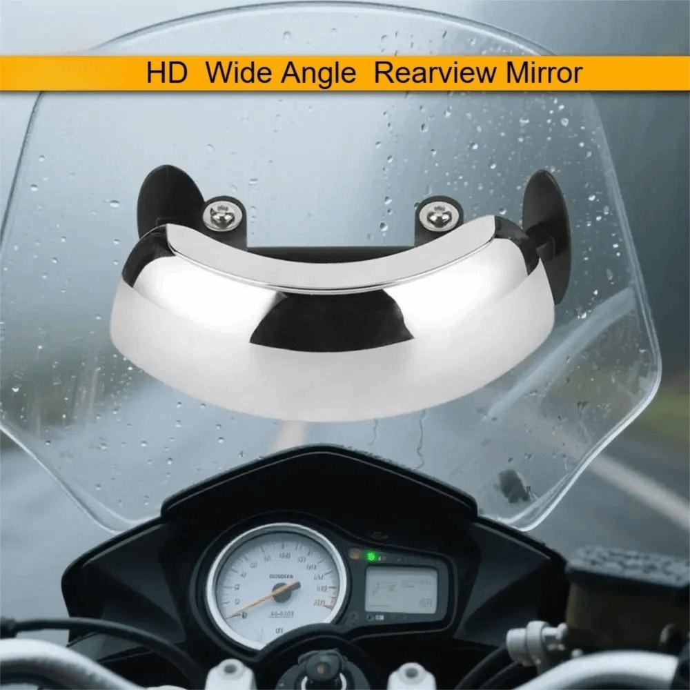 Clear Parabolic Windshield Wide Angle Mirror 180 Degree Wide Angle HD Convex Mirror Sport Bike