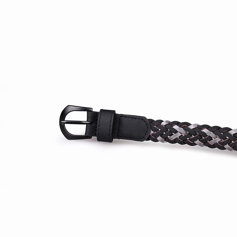 Европейский и американский новый женский плетеный ремень смешанного цвета с пряжкой с напылением для женщин, конфетного цвета, с пряжкой-булавкой, милый ремень ручной работы