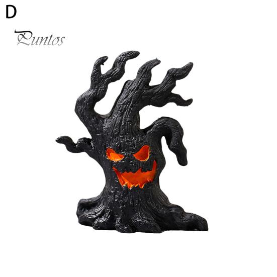 1/4 шт. Хэллоуин жуткое дерево фигурка призрак пень смола статуя скульптура Крытый открытый сад настольное украшение орнамент