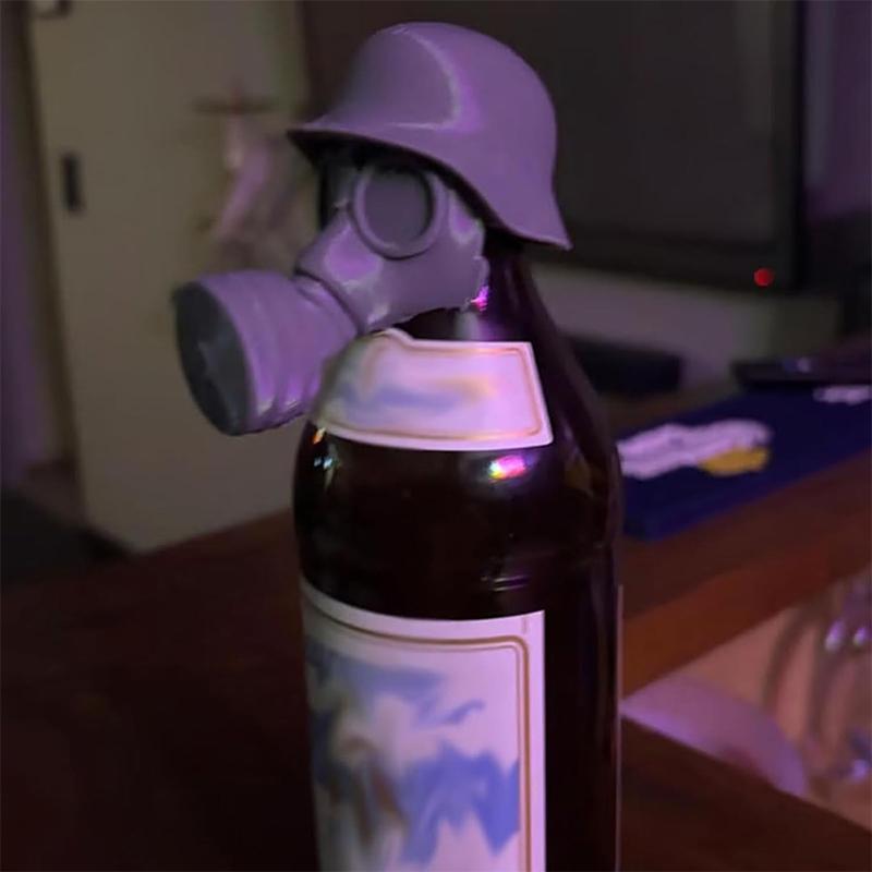 Gm-30 Крышка от пивной бутылки Забавный шлем-противогаз Крышки от пивных бутылок Многоразовые Защитники от пыли Крышка Подарки для любителей пива