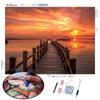 DIY Diamond Painting Landscape Diamond Embroidery for Sale Seaside Sunset Rhinestone Full Mosaic Decoration