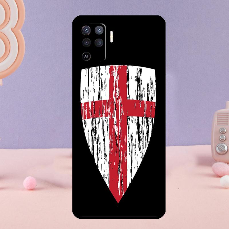 Knights Templar Coat of Arms Phone Case For Oppo A80 A60 A40 A94 A54 A98 A78 A18 A38 A58 A16 A76 A96 A17 A77 A74 A57S A15