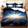 3D Galaxy Comfortable Duvet Quilt Cover Pillowcase Bedding Set Children Bedroom Decoration Home Textile Universe Outer Space