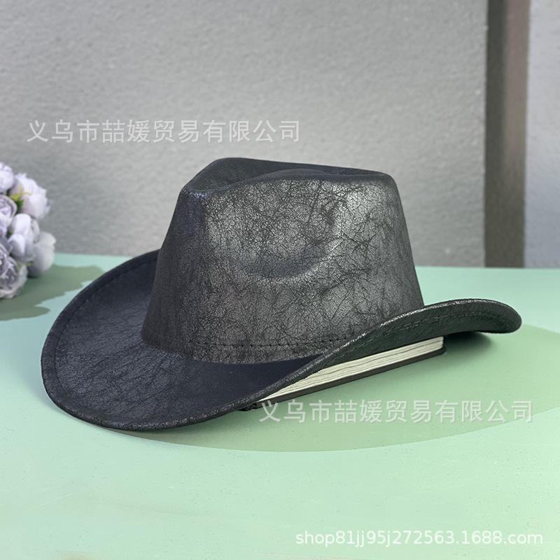 European and American retro texture western cowboy hat festival stage British top hat new trend jazz hat